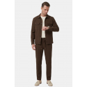 DeepSEA Kare Desenli Slim Fit Erkek Takım Elbise – Çift Düğme Çift Yırtmaç 2’li Takım 2604007
