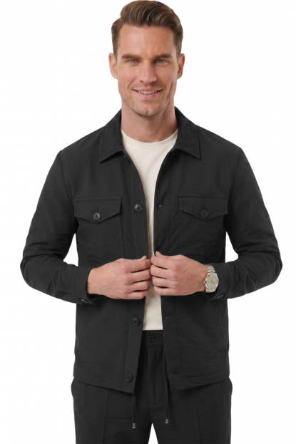 DeepSEA Kare Desenli Slim Fit Erkek Takım Elbise – Çift Düğme Çift Yırtmaç 2’li Takım 2604007