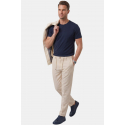 DeepSEA Kare Desenli Slim Fit Erkek Takım Elbise – Çift Düğme Çift Yırtmaç 2’li Takım 2604007