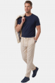 DeepSEA Kare Desenli Slim Fit Erkek Takım Elbise – Çift Düğme Çift Yırtmaç 2’li Takım 2604007