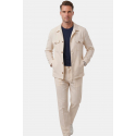 DeepSEA Kare Desenli Slim Fit Erkek Takım Elbise – Çift Düğme Çift Yırtmaç 2’li Takım 2604007