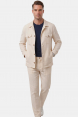 DeepSEA Kare Desenli Slim Fit Erkek Takım Elbise – Çift Düğme Çift Yırtmaç 2’li Takım 2604007