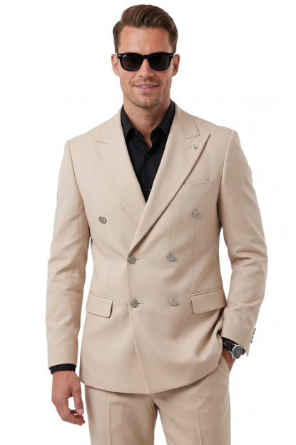 DeepSEA Slim Fit Gofre Dokulu Yazlık Spor Takım Elbise – Yarım Astarlı Likralı 2’li Kombin 2600820