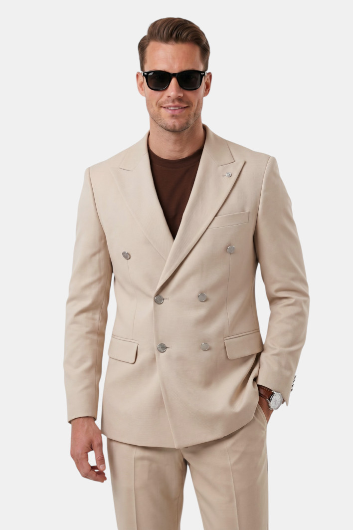 DeepSEA Slim Fit Gofre Dokulu Yazlık Spor Takım Elbise – Yarım Astarlı Likralı 2’li Kombin 2600820 2