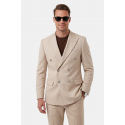 DeepSEA Slim Fit Gofre Dokulu Yazlık Spor Takım Elbise – Yarım Astarlı Likralı 2’li Kombin 2600820