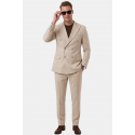 DeepSEA Slim Fit Gofre Dokulu Yazlık Spor Takım Elbise – Yarım Astarlı Likralı 2’li Kombin 2600820