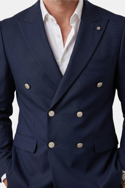 DeepSEA Slim Fit Gofre Dokulu Yazlık Spor Takım Elbise – Yarım Astarlı Likralı 2’li Kombin 2600820