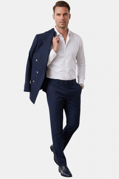 DeepSEA Slim Fit Gofre Dokulu Yazlık Spor Takım Elbise – Yarım Astarlı Likralı 2’li Kombin 2600820