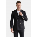 DeepSEA Slim Fit Gofre Dokulu Yazlık Spor Takım Elbise – Yarım Astarlı Likralı 2’li Kombin 2600820