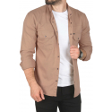DeepSEA Slim Fit Dar Kesim Pamuklu Spor Gömlek Jakar Kumaş Likralı Gömlek 2500552