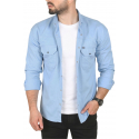 DeepSEA Slim Fit Dar Kesim Pamuklu Spor Gömlek Jakar Kumaş Likralı Gömlek 2500552