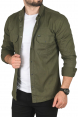 DeepSEA Slim Fit Dar Kesim Pamuklu Spor Gömlek Jakar Kumaş Likralı Gömlek 2500552