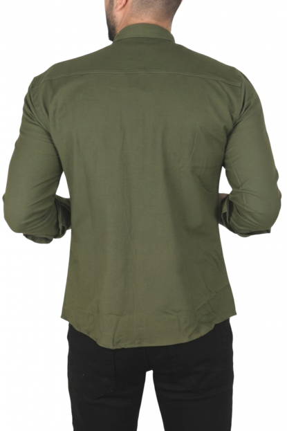 DeepSEA Slim Fit Dar Kesim Pamuklu Spor Gömlek Jakar Kumaş Likralı Gömlek 2500552