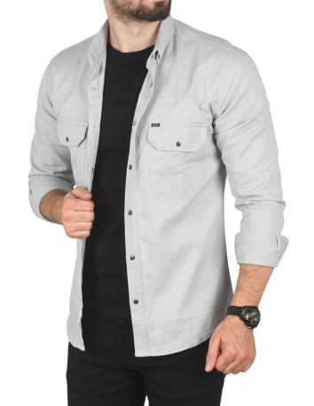 DeepSEA Slim Fit Dar Kesim Pamuklu Spor Gömlek Jakar Kumaş Likralı Gömlek 2500552