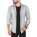 DeepSEA Slim Fit Dar Kesim Pamuklu Spor Gömlek Jakar Kumaş Likralı Gömlek 2500552