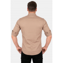 DeepSEA Likralı İnce Fitilli Çıtçıtlı Çift Cepli Kot Gömlek 2300421