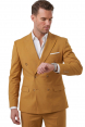 DeepSEA Slim Fit Kruvaze Takım Elbise Likralı Çizgili Dokulu Metal Düğmeli 2600643