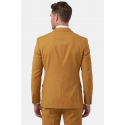 DeepSEA Slim Fit Kruvaze Takım Elbise Likralı Çizgili Dokulu Metal Düğmeli 2600643