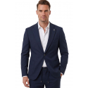 DeepSEA Kare Desenli Slim Fit Erkek Takım Elbise – Çift Düğme Çift Yırtmaç 2’li Takım 2600821