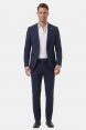 DeepSEA Kare Desenli Slim Fit Erkek Takım Elbise – Çift Düğme Çift Yırtmaç 2’li Takım 2600821