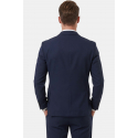 DeepSEA Kare Desenli Slim Fit Erkek Takım Elbise – Çift Düğme Çift Yırtmaç 2’li Takım 2600821