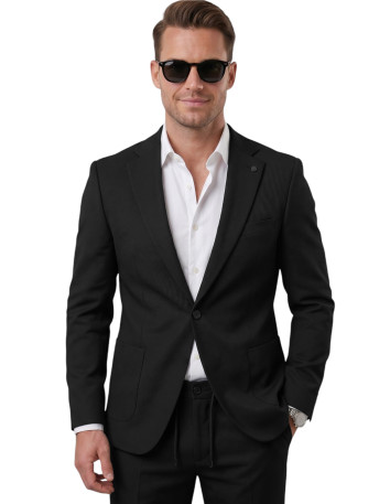 DeepSEA Kare Desenli Slim Fit Erkek Takım Elbise – Çift Düğme Çift Yırtmaç 2’li Takım 2600821 2
