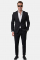 DeepSEA Kare Desenli Slim Fit Erkek Takım Elbise – Çift Düğme Çift Yırtmaç 2’li Takım 2600821