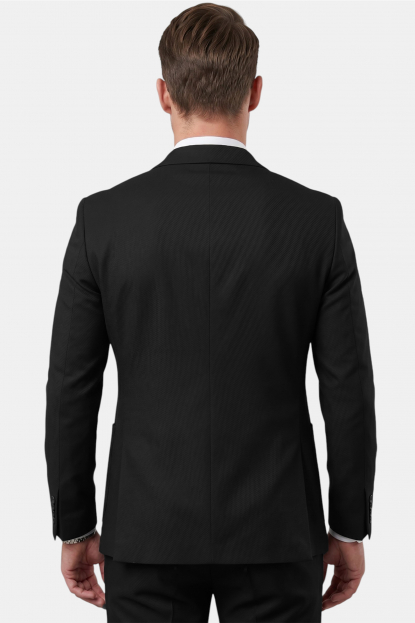 DeepSEA Kare Desenli Slim Fit Erkek Takım Elbise – Çift Düğme Çift Yırtmaç 2’li Takım 2600821