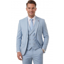 DeepSEA Erkek Slim Fit 3’lü Takım Elbise – Yelekli Ekose Desenli Çift Düğme Takım Elbise 2600342
