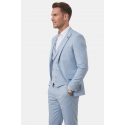 DeepSEA Erkek Slim Fit 3’lü Takım Elbise – Yelekli Ekose Desenli Çift Düğme Takım Elbise 2600342