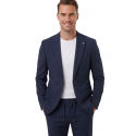 DeepSEA Kare Desenli Slim Fit Erkek Takım Elbise – Çift Düğme Çift Yırtmaç 2’li Takım 2600821