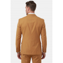 DeepSEA Slim Fit Kruvaze Takım Elbise Likralı Çizgili Dokulu Metal Düğmeli 2600643