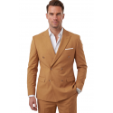 DeepSEA Slim Fit Kruvaze Takım Elbise Likralı Çizgili Dokulu Metal Düğmeli 2600643