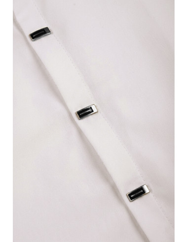 DeepSEA Slim Fit Likralı Kolay Ütülenebilir Gizli Düğmeli Erkek Gömlek 2602614