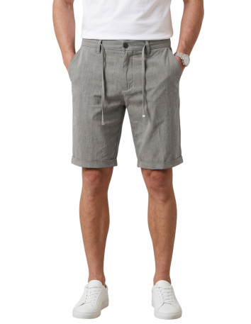 DeepSEA Slim Fit Likralı Çizgi Dokulu Beli Lastikli İpli Erkek Şort Kapri 2601743