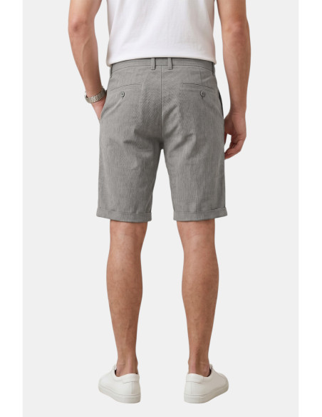 DeepSEA Slim Fit Likralı Çizgi Dokulu Beli Lastikli İpli Erkek Şort Kapri 2601743