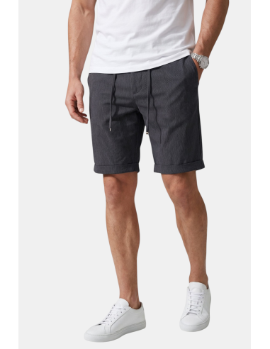 DeepSEA Slim Fit Likralı Çizgi Dokulu Beli Lastikli İpli Erkek Şort Kapri 2601743