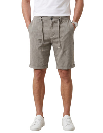 DeepSEA Slim Fit Likralı Çizgi Dokulu Beli Lastikli İpli Erkek Şort Kapri 2601743