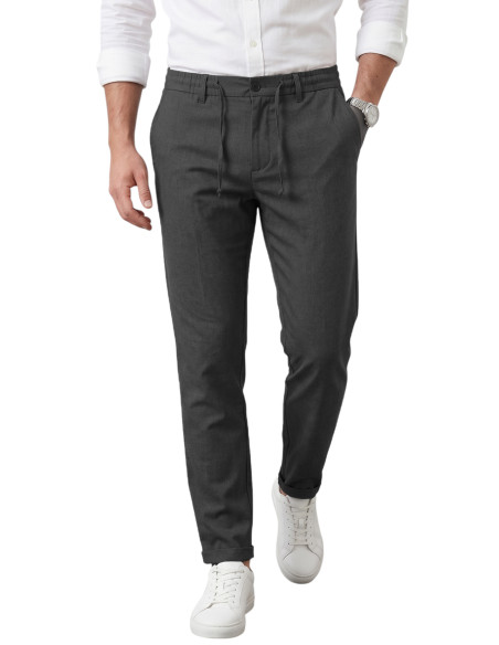 DeepSEA İtalyan Kesim Slim Fit Likralı Duble Paça Spor Pantolon 2602050