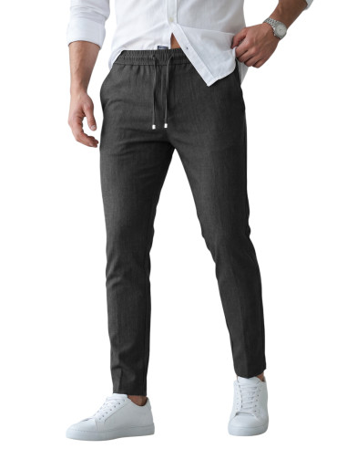 DeepSEA İtalyan Kesim Slim Fit Likralı Duble Paça Spor Pantolon 2602050
