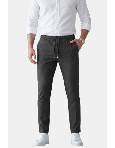 DeepSEA Slim Fit Beli Lastikli İpli Likralı Soft Touch Spor Pantolon 2601746