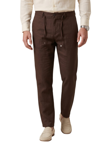DeepSEA Slim Fit Likralı Keten Dokulu Pamuklu Erkek Pantolon – Nefes Alan Yazlık Modern Kesim 2600705