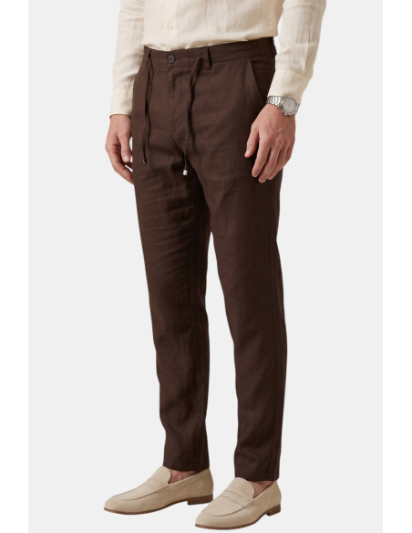 DeepSEA Slim Fit Likralı Keten Dokulu Pamuklu Erkek Pantolon – Nefes Alan Yazlık Modern Kesim 2600705