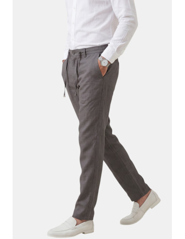 DeepSEA Slim Fit Likralı Keten Dokulu Pamuklu Erkek Pantolon – Nefes Alan Yazlık Modern Kesim 2600705