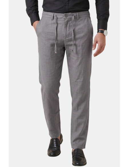 DeepSEA Slim Fit Likralı Keten Dokulu Pamuklu Erkek Pantolon – Nefes Alan Yazlık Modern Kesim 2600705