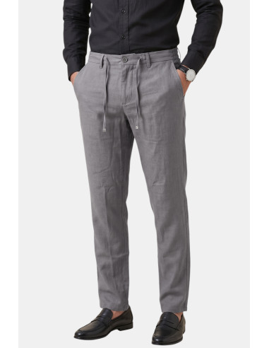 DeepSEA Slim Fit Likralı Keten Dokulu Pamuklu Erkek Pantolon – Nefes Alan Yazlık Modern Kesim 2600705