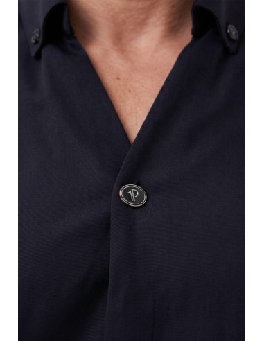 DeepSEA Slim Fit Kolay Ütülenebilir Açık Dik Yaka Likralı Erkek Gömlek 2602615