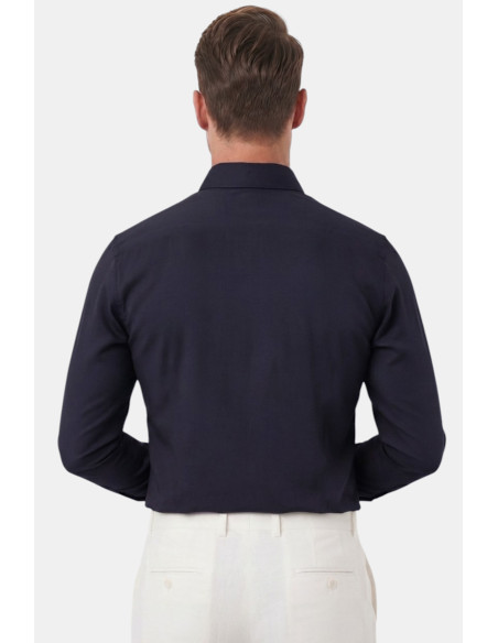 DeepSEA Slim Fit Kolay Ütülenebilir Açık Dik Yaka Likralı Erkek Gömlek 2602615