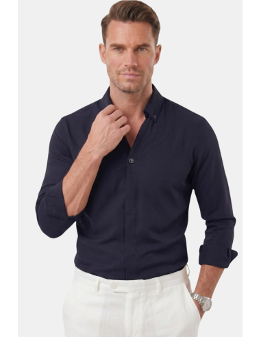 DeepSEA Slim Fit Kolay Ütülenebilir Açık Dik Yaka Likralı Erkek Gömlek 2602615