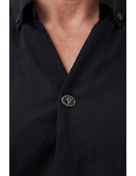 DeepSEA Slim Fit Kolay Ütülenebilir Açık Dik Yaka Likralı Erkek Gömlek 2602615